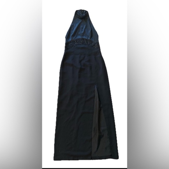 Laurence Kazar sequin halter gown Y2K size large black - Picture 9 of 9